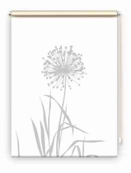 Rollo Allium 24 blanco lichtgrau, Rollo, Motivrollo, Rollo mit Druck, Fotorollo, bedrucktes Rollo, Fensterrollo,verdunkelndes Rollo, Sonnenschutz Rollo